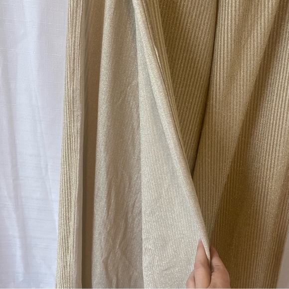 ASYOU flared split side beach pants in gold size 8 - Picture 6 of 14